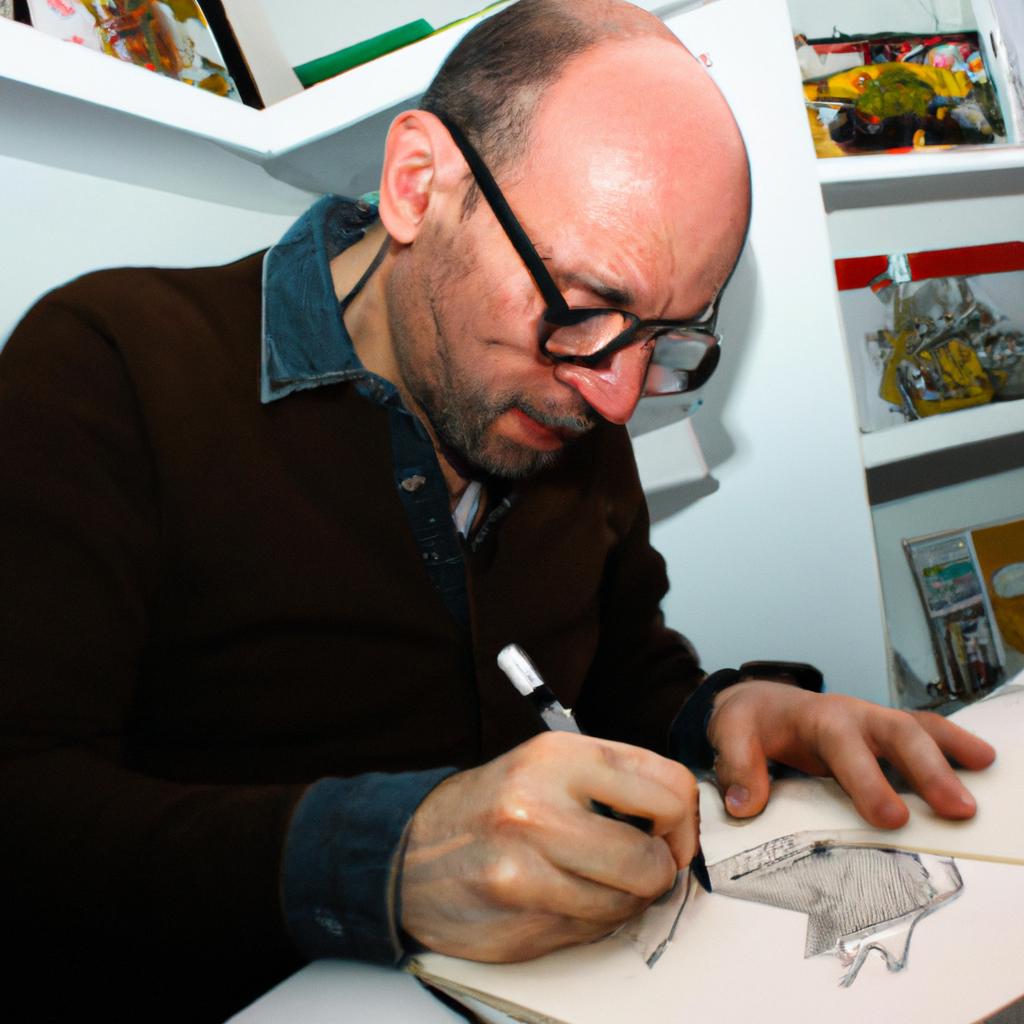 Geof Darrow drawing comic books